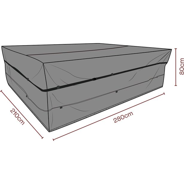 Kalustesuoja oleskelyryhmälle Brafab, hengittävä, musta