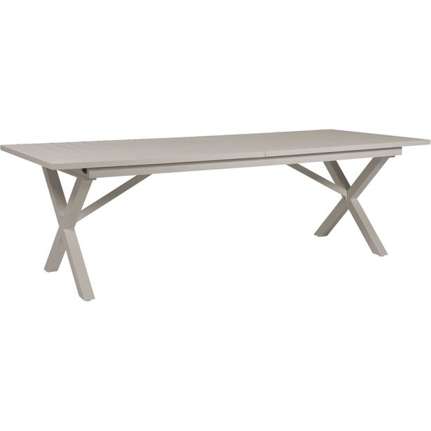 Jatkettava ruokapöytä terassille Brafab Hillmond, 240/310x100cm, khaki