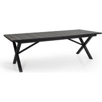 Pöytä Hillmond, jatkettava, 100x238/297cm, musta/harmaa puu