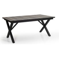 Pöytä Hillmond, jatkettava, 100x166/226cm, musta/luonnollinen puu