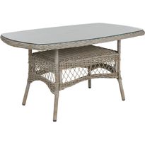 Ruokapöytä ulos Brafab Kamomill, 135x80cm, beige