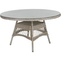 Pyöreä ruokapöytä ulos Brafab Kamomill, Ø130cm, beige