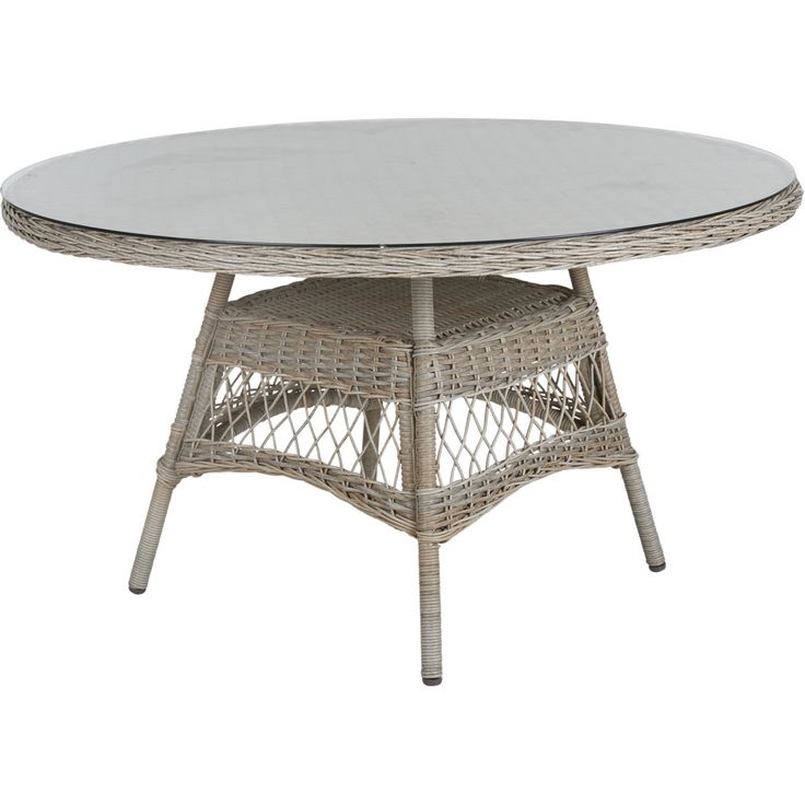 Pyöreä ruokapöytä ulos Brafab Kamomill, Ø130cm, beige