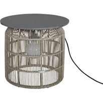 Sivupöytä Brafab Pamir, Ø50cm, beige