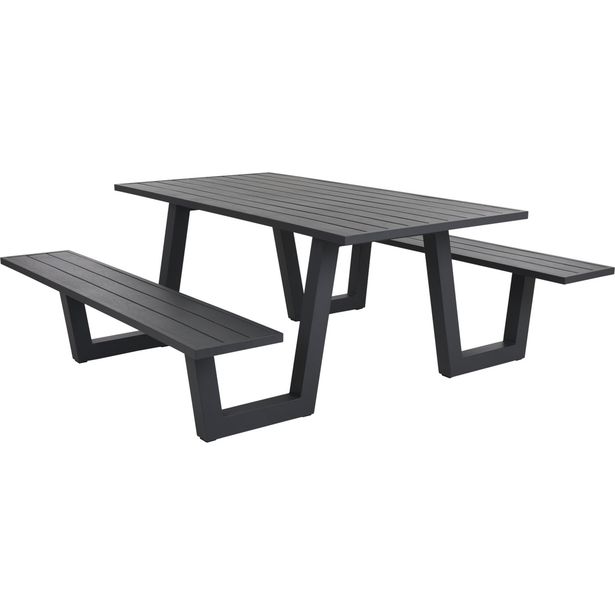 Piknik-pöytäryhmä Brafab Bolid, antrasiitti