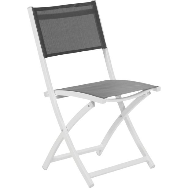 Parveketuoli Brafab Leone, kokoontaittuva, harmaa/valkoinen