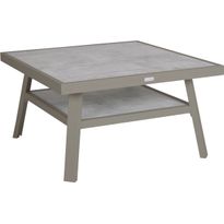 Sohvapöytä Brafab Samvaro Low, 90x90cm, hiekka/khaki