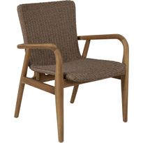 Ruokapöydän tuoli terassille Brafab Lilja, tiikki/polyrottinki