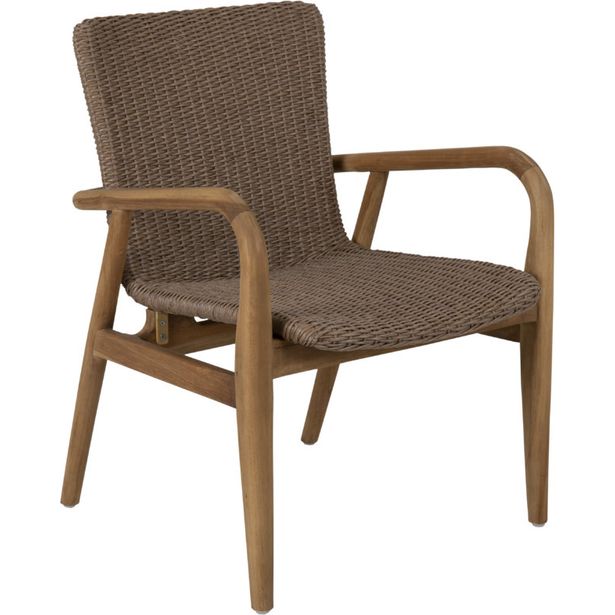 Ruokapöydän tuoli terassille Brafab Lilja, tiikki/polyrottinki