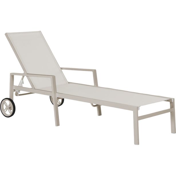 Aurinkotuoli Brafab Leone, khaki/luonnonvalkoinen