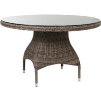 Pyöreä ruokapöytä ulos Brafab Ninja, Ø120cm, ruskea