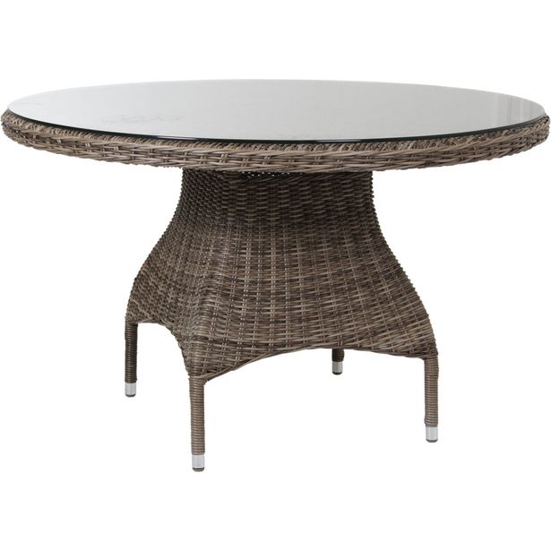 Pyöreä ruokapöytä ulos Brafab Ninja, Ø120cm, ruskea