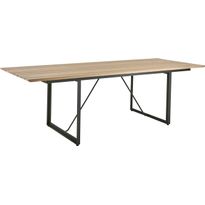 Ruokapöytä Brafab Shad, 240x90cm, tiikki/antrasiitti