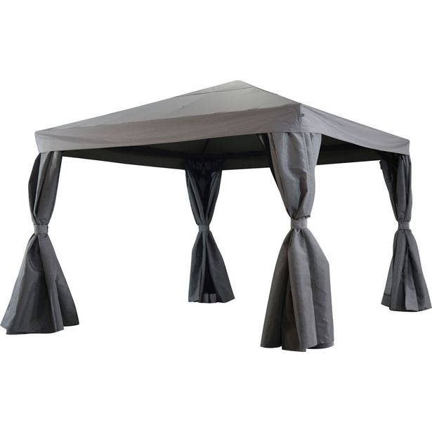 Paviljonki Biella 3x3m, antrasiitti/harmaa