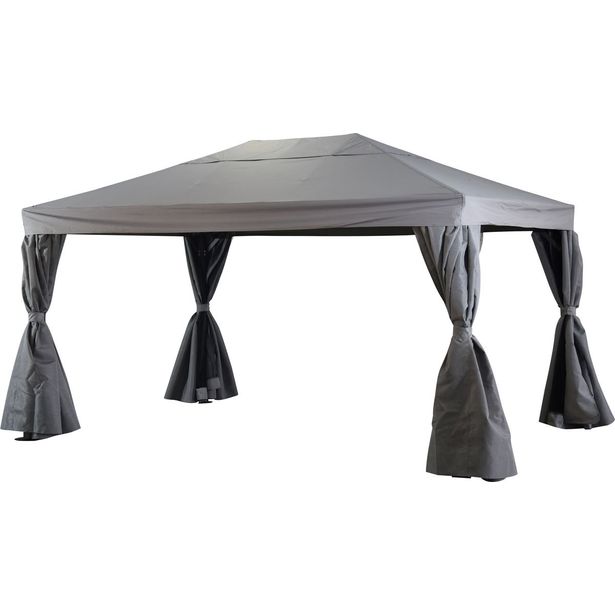 Paviljonki Biella 3x4m, antrasiitti/harmaa