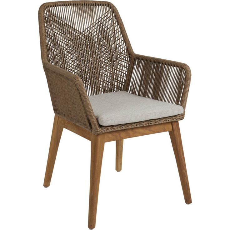 Ruokapöydän tuoli terassille Brafab Hassel, ruskea/beige