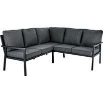 Kulmasohva terassille Brafab Rana, 5-istuttava, harmaa/musta