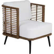 Nojatuoli Brafab Covelo, ruskea/valkoinen