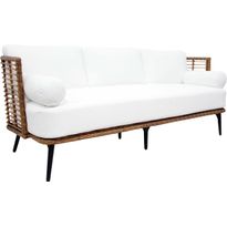 Ulkosohva Brafab Covelo, 3-istuttava, ruskea/valkoinen