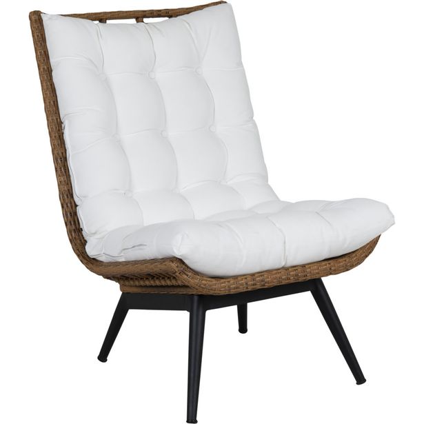 Lepotuoli Brafab Covelo, ruskea/valkoinen