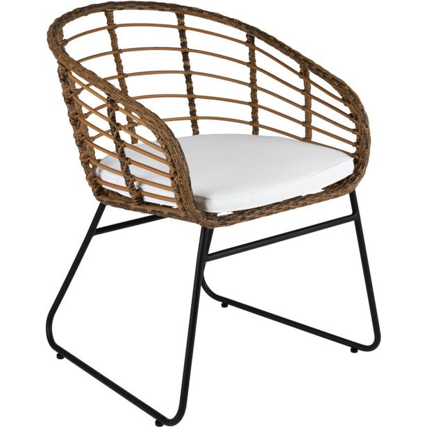 Ruokapöydän tuoli Brafab Covelo, ruskea/valkoinen