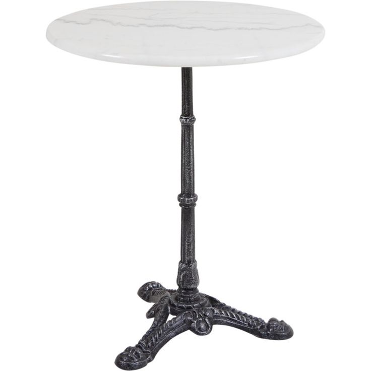 Parvekepöytä Brafab Loire, Ø60cm, valkoinen/musta