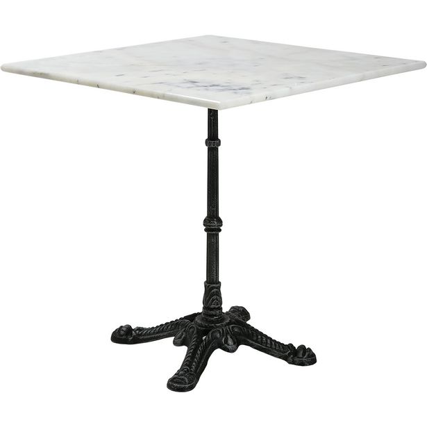 Parvekepöytä Brafab Loire, 70x70cm, valkoinen/musta