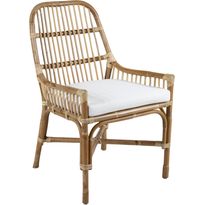 Ruokapöydän tuoli Brafab Vallda, rottinki/valkoinen