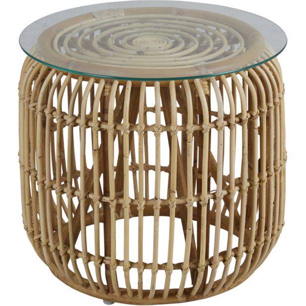 Sivupöytä Brafab Vallda, Ø49cm, rottinki