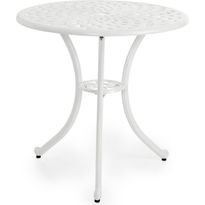 Terassipöytä Arras, Ø70cm, valkoinen