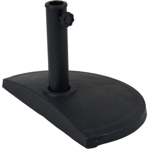 Aurinkovarjon jalusta Brafab Kvitter, 50x25cm, musta