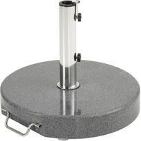 Aurinkovarjon jalusta Brafab Grosseto, 40kg, kiiltävä harmaa