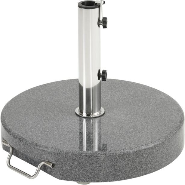 Aurinkovarjon jalusta Brafab Grosseto, 40kg, kiiltävä harmaa