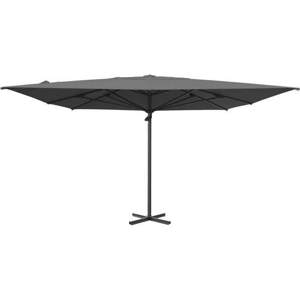 Aurinkovarjo Brafab Mozzo, 400x400cm, antrasiitti/harmaa