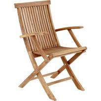 Ruokapöydän tuoli terassille Brafab Turin, käsinojilla, kokoontaittuva, tiikki