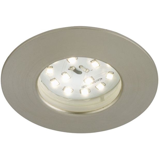 LED-alasvalo Briloner, 5W, IP 44, harjattu teräs