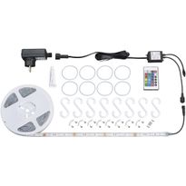 LED-valonauha Briloner, RGB, 5m, IP44, 24W + kaukosäädin