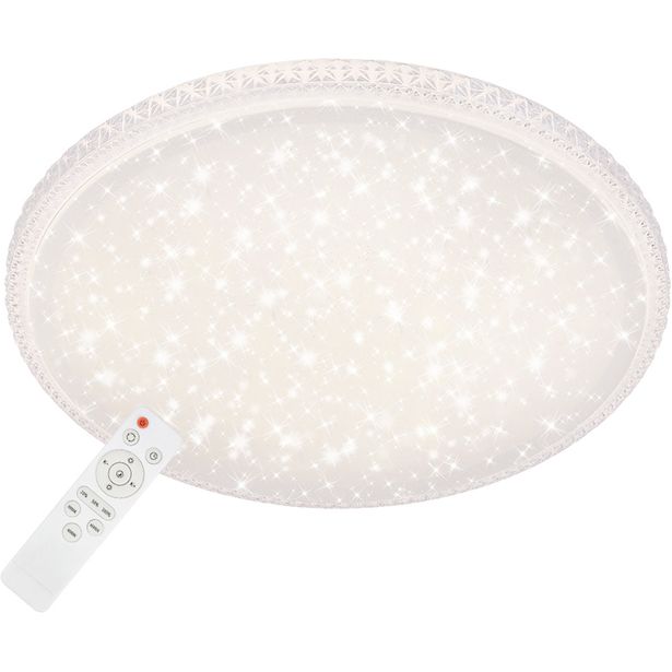 Plafondi Briloner Starry Ø60cm CCT LED 48W 4000lm kaukosäädin himmennettävä valkoinen