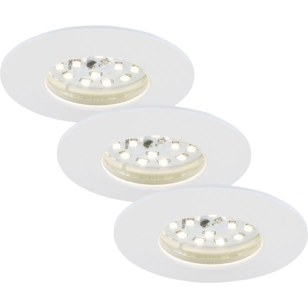 Alasvalo Briloner LED 5W IP44 upotettava valkoinen, 3kpl/pkt