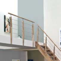 Kerroskaide Byggera Complete- ja Prima-portaisiin, suora, pyökki/ruostumaton teräs, 1m