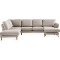 U-sohva Trend Lyx 6 ist vasen beige/tammi