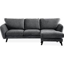 Divaanisohva Trend Lyx 3 ist oikea, tummanharmaa/musta
