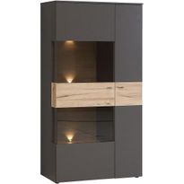 Vitriinikaappi Ameysford 90cm harmaa/ruskea