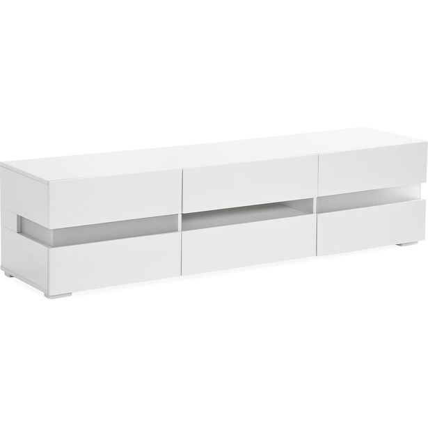 TV-taso Jugansbo 169cm LED-valaistus valkoinen