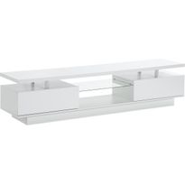 TV-taso Jugansbo 180cm 2 hyllyä LED-valaistus valkoinen