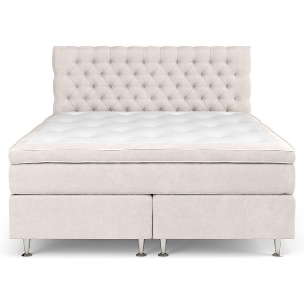Sänkypaketti Drömvik Celine Medium 160x200cm beige/teräs