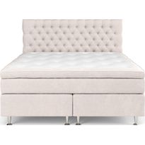 Sänkypaketti Drömvik Celine Medium Memory-patja 160x200cm sametti beige