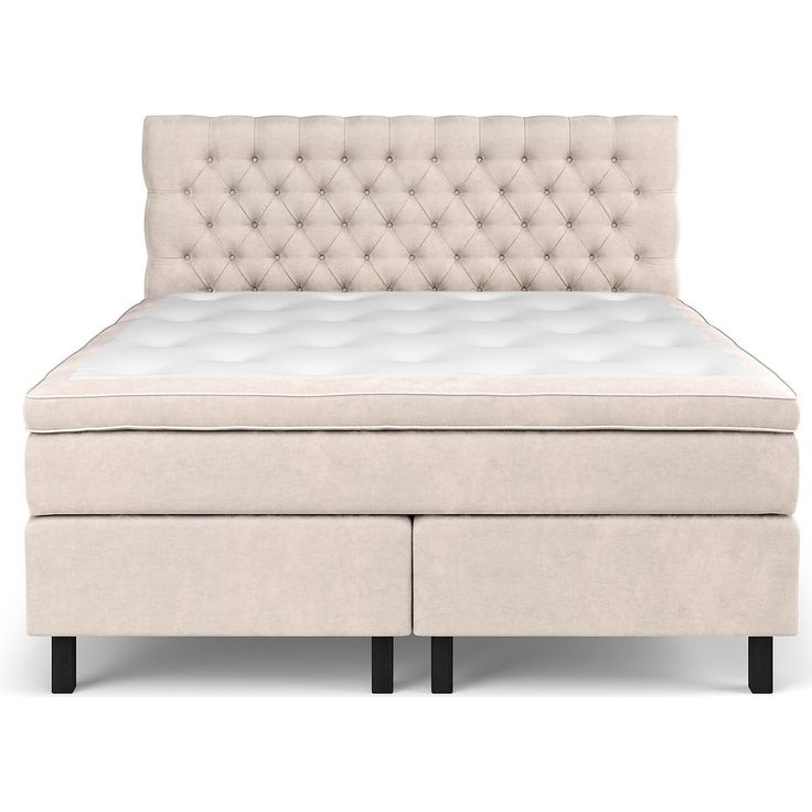 Sänkypaketti Drömvik Celine Medium Lateksi 160x200cm sametti beige/musta