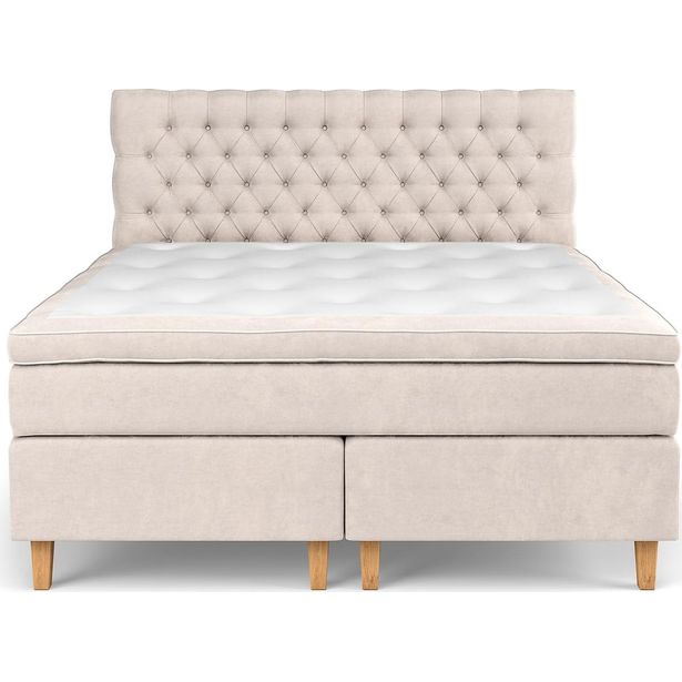 Sänkypaketti Drömvik Celine Kova Memory 180x200cm sametti beige/ruskea