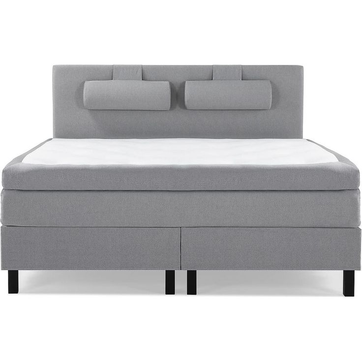 Sänkypaketti Bedly Lucky Kova polyeetteripatja 160x200cm Sileä + suuri niskatyyny vaaleanharmaa